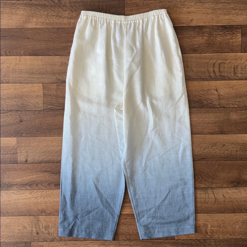 Eskandar Size 0 Ombre Pants Linen Blend Lagenlook Copenhagen Neiman Marcus Luxe